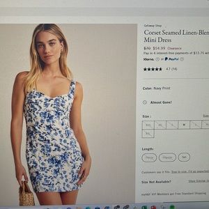 Corset Seamed Linen Blend Mini Dress